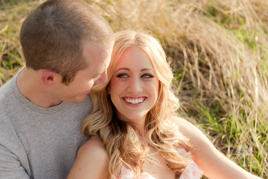 Blonde, blue eyes, relaxed curl, wave, styled hair, couple, portrait session, love, field, austin, san antonio