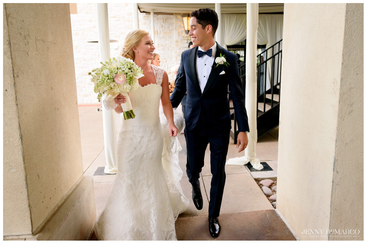 Bride and Groom happily married in austin