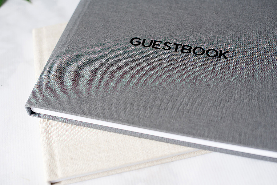 Close up of the guestbooks. 