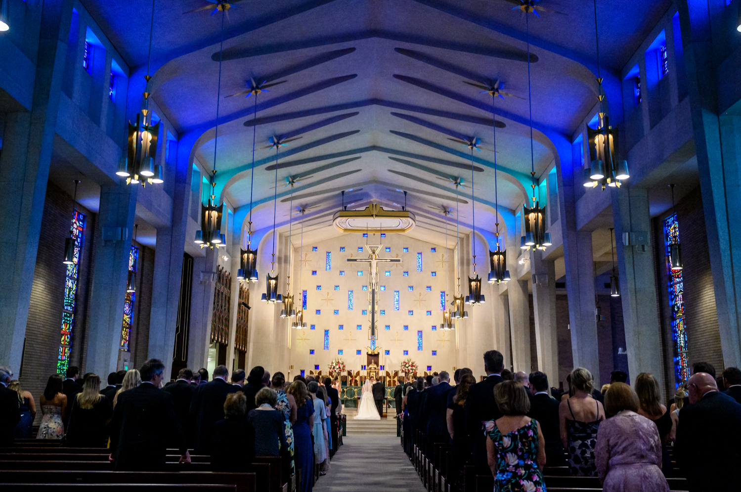 wide image of the ceremony at St. Michaels Catholic Church 