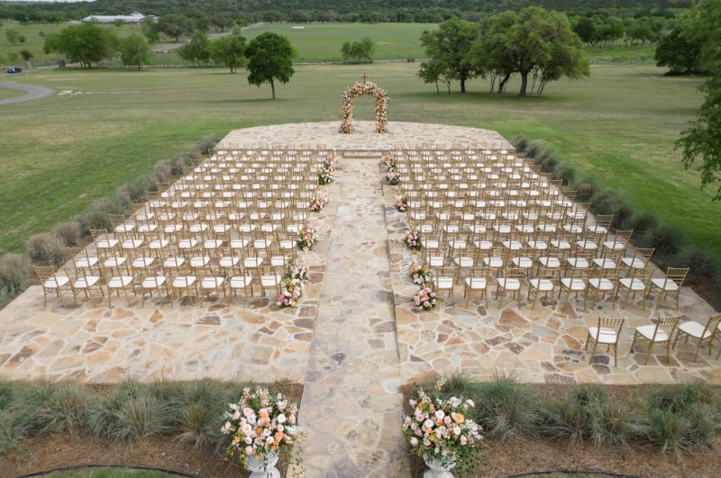 overhead shot of ceremony