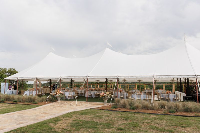 tent over wedding reception
