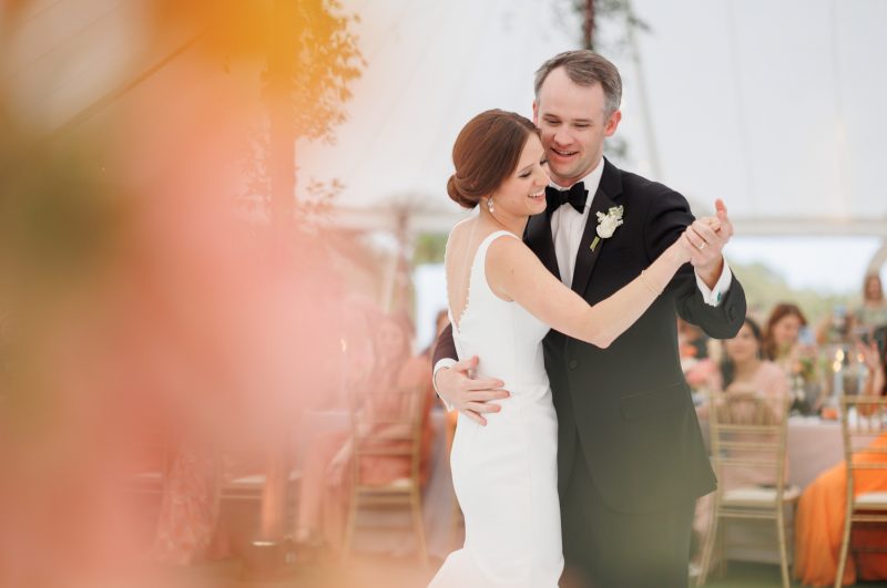 bride and groom first dance