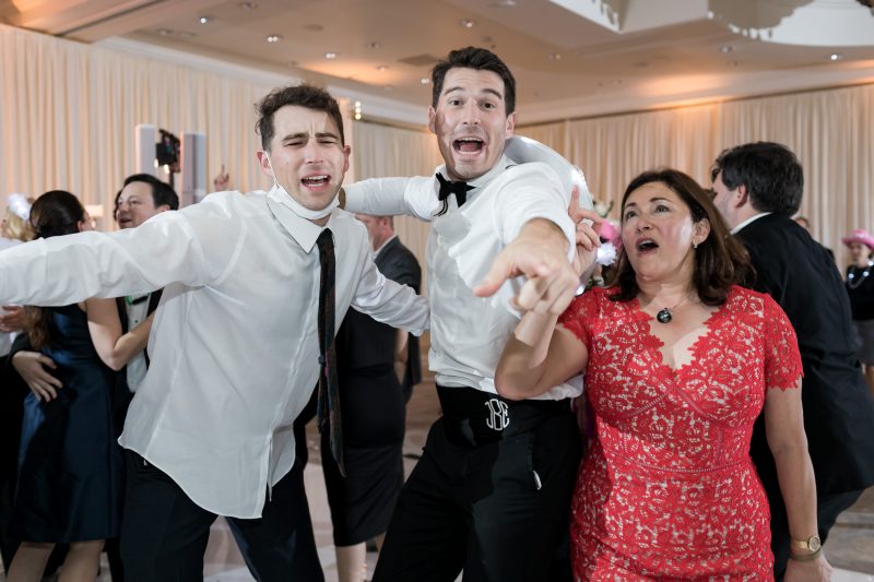 guests dancing at the reception
