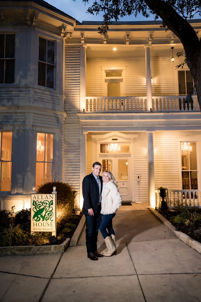 bride and groom rehearsal dinner portrait