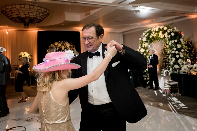 guests dancing at the reception