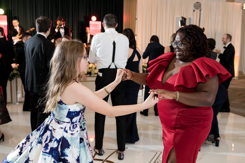 guests dancing at the reception
