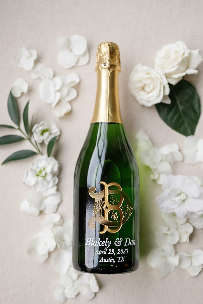 custom engraved champagne bottle