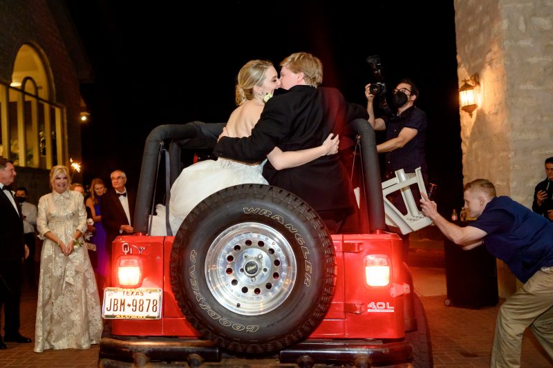 Bride and Groom special exit at Austin Country Club