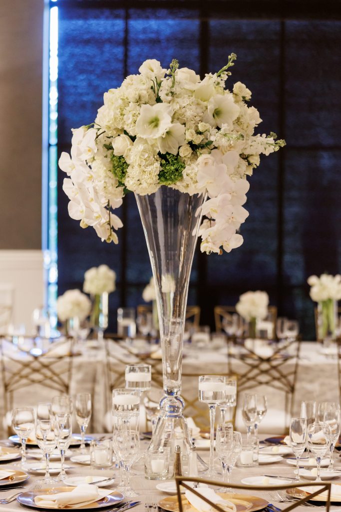 Table displays at Austin Country Club