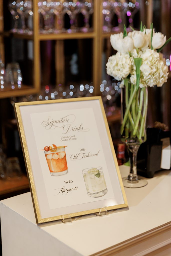 Table displays at Austin Country Club