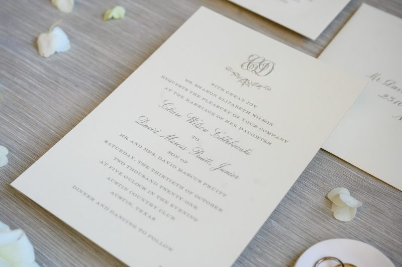 Beautiful details for ceremony at Austin Country Club