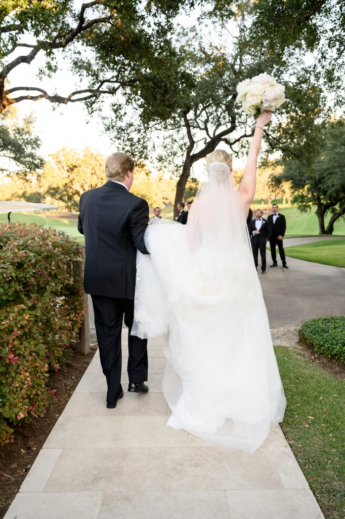 Bride and groom at Austin Country Club