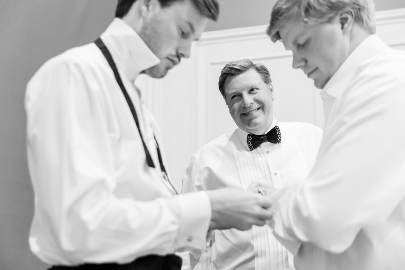Groom getting ready at Austin Country Club