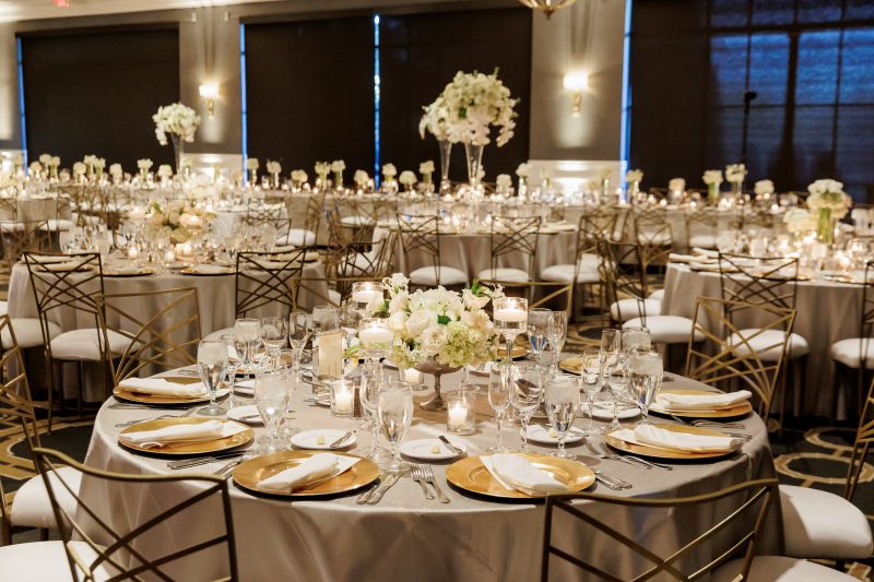 Table displays at Austin Country Club