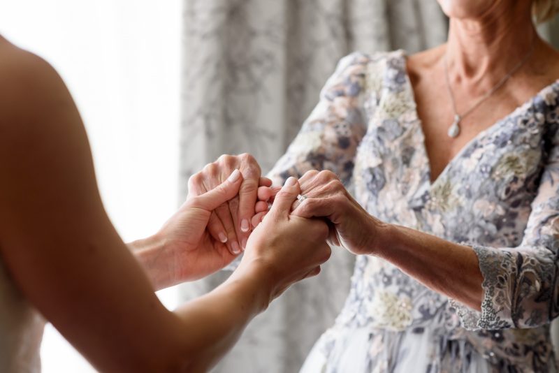 Getting ready for ceremony at Omni Barton Creek Wedding