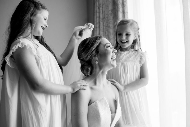 getting ready at Omni Barton Creek Wedding