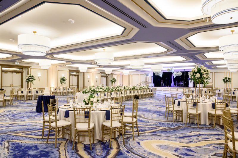 Reception decor inside the ballroom Hotel ZaZa Austin