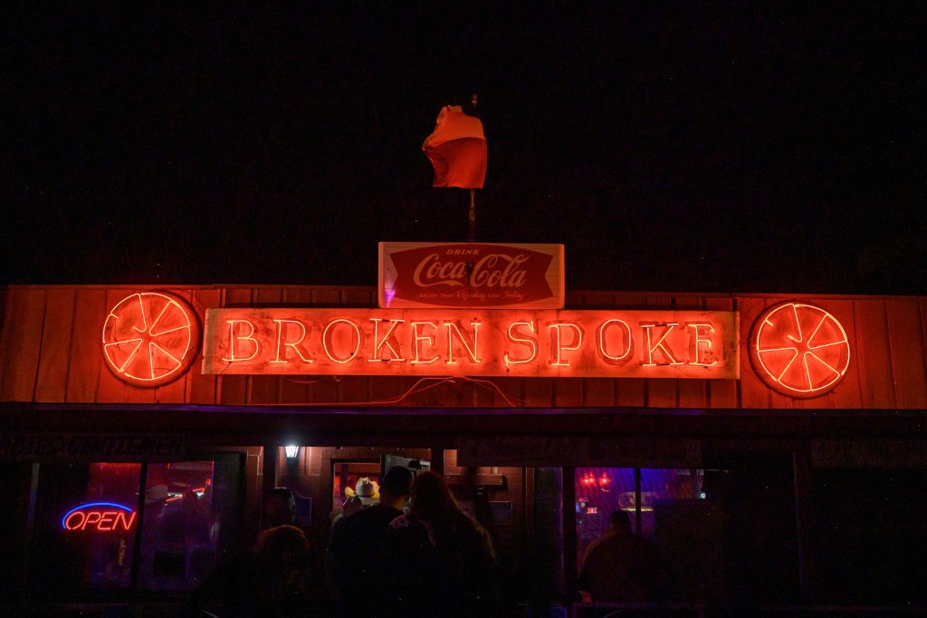 The Broken Spoke in Austin during the couple’s wedding weekend