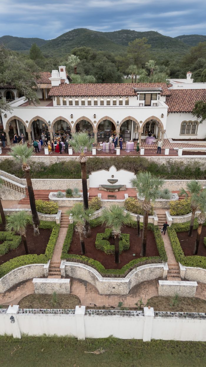 Drone photo of the private estate in west texas