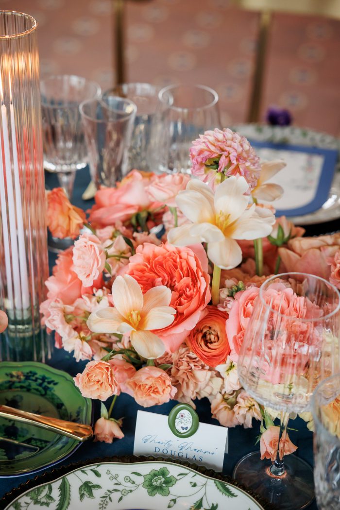 peach florals