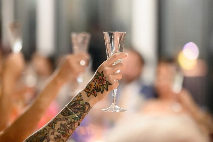 cheers with champagne
