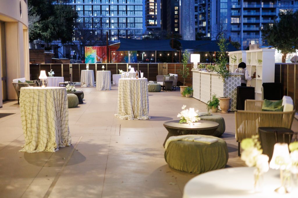 Four Seasons terrace at night